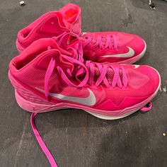 Never Worn Hot Pink Basketball Shoes, Pink Basketball Shoes, Pink Basketball, Nike Pink, Nike Shoes Women, Walker Boots, Blush Makeup, Fit N Flare Dress, Rain And Snow Boots