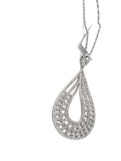 Glimmer is our 14K Gold and Diamond Hefty Tear-Drop Pave necklace. Bijoux that will lead exclusively to divine destinations. Genuine Brilliant Cut Round Diamonds are SI clarity and G/H in color at approximately 1.75CT. They are carefully hand set in a 14K Gold high polished pear shape substantial pendant setting. 16"-17"-18" Adjustable Chain. Pear Pendant, Pave Necklace, Big Necklace, Pave Setting, G H, Tear Drop, Pear Shape, Pear Shaped, Round Diamonds