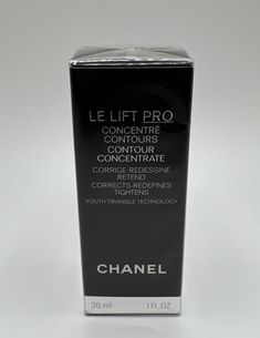 100% Authentic.  Brand New in SEALED BOX. product The first step in the LE LIFT PRO protocol, CONCENTRÉ CONTOURS helps address advanced signs of aging, redefine the look of facial contours and rebalance contrast. This enveloping serum also delivers an instant tensing effect. Fragrance-free and suitable for all skin types, including sensitive, the formula can be applied between aesthetic dermatological procedures to help maintain results*. Immediately after application, the complexion looks 30%** more radiant. After 2 months, skin appears 39%*** more lifted and facial volume looks 36%*** more defined. The LE LIFT PRO protocol: a skincare line that helps restore the look of the youth triangle, the area from the high points of the cheeks to the tip of the chin, which inverts with age. Each fo Chanel Skincare Serum, Chanel Cc Cream, Formula Cans, Fragrance Free, 2 Months, Anti Aging Skin Care, All Skin Types, Aging Signs, Fragrance Free Products