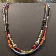 Beautiful Beaded Necklace By Chico's. Double Strand Of Colorful Glass Beads With Silver Accent Details. In Excellent Condition. Never Worn. Approximately 18 Inches Total Length. Great For All Seasons. Beautiful Beaded Necklaces, Chicos Jewelry, Colorful Necklace, Colourful Necklace, Silver Accents, Colored Glass, All Seasons, Womens Jewelry Necklace, Diy Jewelry