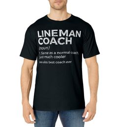 PRICES MAY VARY. Perfect for any football players, moms and dads, supporters or fans. Great christmas and birthday gift idea for Football Coach or Football fans. Funny Football Team Apparel. Show your love and support for your Football player by wearing this football shirt everywhere. Perfect for the next football training and before or after game outfit. Funny Football Lineman Coach Definition. Lightweight, Classic fit, Double-needle sleeve and bottom hem Black T-shirt For Game Day On Father's Day, Black T-shirt With Heat Transfer Vinyl For Sports Season, Father's Day Sports Event T-shirt With Name Print, Father's Day Black T-shirt With Team Name, Black Team Spirit T-shirt For Father's Day, Sporty Black T-shirt For Father's Day, Black Sporty T-shirt For Father's Day, Black T-shirt For Sports Season With Heat Transfer Vinyl, Black T-shirt With Heat Transfer Vinyl For Sports