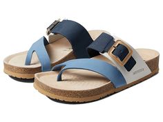 Mephisto Madeline - Women's Shoes : Sea Blue Sandalbuck Multi : Get the Mephisto Madeline sandals for a comfortable and effortless walk every day. Nubuck upper. Leather lining and insole. Slip-on style with adjustable buckle. Soft-Air flexible midsole contributes to the soft, comfortable walking experience. Leather-covered Air-Jet cushioned insole for breathability. Strappy upper with toe post. Round open toe. Caoutchouc lite synthetic outsole. Imported. Measurements: Weight: 8 oz Product measur Leather Slippers For Men, Everyday Sandals, Gentleman Shoes, Mens Leather Sandals, Designer Slippers, Girly Shoes, Leather Slippers, How To Make Shoes, Soft Air