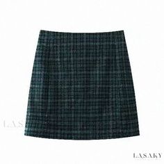 Lasaky - Sophisticated Mini Skirt with High Waist and Asymmetrical Cut Casual Asymmetrical Skirt For Office, Casual Mini Skirt For Office In Winter, Elegant Green Mini Skirt For Fall, Asymmetrical Green Skirt For Fall, Green Asymmetrical Skirt For Fall, Elegant Green Mini Skirt For Office, Casual Asymmetrical Mini Skirt For Workwear, Casual Mini Skirt For Fall Office Wear, Casual Mini Skirt For Office In Fall