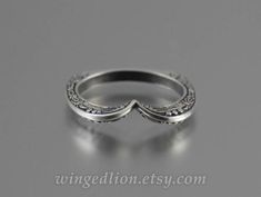 COUNTESS band in sterling silver for sizes 4-7 | Etsy Elegant Silver Carved Engraved Ring, Classic Silver Carved Engraved Ring, Ornate Silver Wedding Wear, Antique Silver Sterling Silver Engraved Wedding Ring, Silver Stackable Rings With Intricate Design For Anniversary, Silver Carved Engraved Ring For Anniversary, Silver Engraved Carved Ring For Anniversary, Silver Wedding Rings With Engraving Option, Antique Silver Wedding Ring With Intricate Design