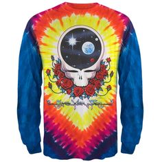 Grateful Deadhead, Diy Tie, Dead Space, Tie Dye Long Sleeve, Tie And Dye, Grateful Dead, Mens Tank Tops, Kids Hoodie, Halloween Costume