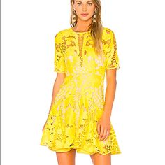 Rare, Beautiful Australian Designer! Impossible To Find! I Also Have This In Black, Nwt And Several Other Thurley Dresses I’ve Collected Yellow Short Sleeve Midi Dress For Evening, Yellow Fitted Short Sleeve Dress, Yellow Short Sleeve Dress For Evening, Yellow Short Sleeve Evening Dress, Spring Yellow A-line Mini Dress, Yellow Knee-length Mini Dress For Cocktail, Yellow A-line Cocktail Dress, Yellow Mini Dress For Spring Cocktail, Yellow Spring Cocktail Dress