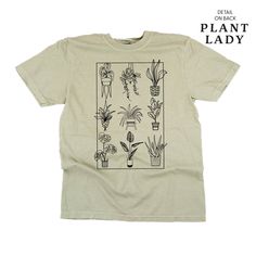 Comfort Colors tees are 100% cotton and are more structured than our regular tees. Sizing is unisex, but tends to run a bit larger. Pigment dye gives it a unique look and feel that gets softer with every wash. We recommend ordering your normal size for a regular fit. Please reference all size charts before purchasing. White Short Sleeve T-shirt With Plant Print, Cotton T-shirt With Plant Detail, Short Sleeve, Spring Short Sleeve T-shirt For Gardening, Cotton T-shirt With Graphic Print For Gardening, Cotton Graphic Print T-shirt For Gardening, Back Details, Comfort Colors Tee, Plant Lady, Sleeve Detail