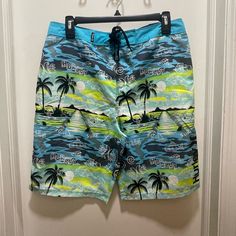 Nwot Hurley Boys Doodle Paradise Swim Board Shorts Blue Size 20 New Without Tag. Black Marks Inside Shorts On Back, See Last Pic. Never Worn. Board Short, Sits Above Knee, Back Pocket With Velcro, Waist 32”, Hip 39”, Outseam 20”, Inseam 10”. Polyester. Please Ask Any Questions Before Purchasing. Measurements Are Provided To Ensure Proper Fit. All Sales Are Final. Fun Blue Swim Trunks For Beach Season, Fun Green Beach Shorts, Fun Blue Beach Shorts, Playful Blue Shorts For Beach Season, Playful Blue Short Swimwear, Fun Blue Shorts For Vacation, Fun Blue Bottoms For Vacation, Playful Blue Bottoms For Beach Season, Playful Blue Beach Shorts