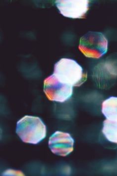 blurry image of many bubbles in the air