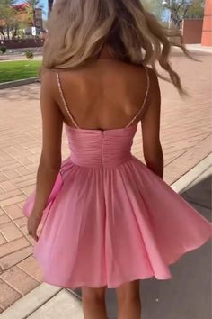 A-Line Bodice Homecoming Dress with Bows Pink Sweetheart Neckline Dress For Costume Party, Pink Dress With Sweetheart Neckline For Costume Party, Homecoming Dress, Dress With Bow, Summer Sale, Homecoming Dresses, Homecoming, Bodice, A Line