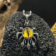 🐬Product Name:Devil's Eye Skull Pendant 🐬Material:Stainless Steel 🐬Band Color:Silver&yYellow 🐬Style:Gothic,Devil Eye,Skull,Skeleton,Rock,Hiphop 🐬Personalized:Yes 🐬Recycled:Yes 🐬Occasion:Anniversary/Daily/Wedding/Gift/Party/Birthday/Valentine's Day/Engagement/Mother's Day/Father's Day 🐬Metal:Stainless Steel 🐬Metal Color:Silver 🐬Style:Art Decor,Hiphop,Vintage,party,dance 🐬About Size:Height: about 4.76 cm Thickness: about 0.72 cm Width: about 3.56 cm We can provide personalize ring sizes of 7-12 US size# if you need other sizes# please contact customer service in advance to customize for you# thank you Personalized：Our rings can be engraved with your custom name# or a date that is Commemorative significance special to you 💎About customize Jewelry💎 1. Tell the customer service the Party Cooler, Retro Yellow, Devil Eye, Skull Pendant, Vintage Party, Yellow Eyes, Handmade Rings, Fete Halloween, Personalized Rings