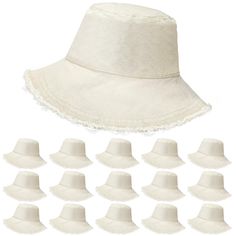 PRICES MAY VARY. Exceptional Washed Cotton Material: the frayed bucket hats are crafted with an exceptional quality canvas material that imparts a soft texture; This brings comfort to your touch while ensuring that your head remains dry and breathable; The creamy shade of the hat enhances its aesthetic appeal, making it a cute bucket hat for women; The use of canvas also ensures the hat possesses the durability to withstand regular wear and tear, making it a great value for your investment Impre Bucket Hats For Women, Cute Bucket Hat, Vacation Hat, Group Trip, Adventure Essentials, Packable Hat, Wide Brim Sun Hat, Bucket Hats, Vacation Travel