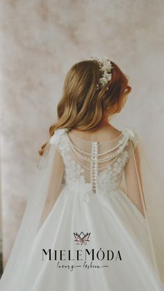 Pearl Mirage Luxury Communion Dress - Miele Moda Luxury Fashion First Communion Party, Lavender Mist, Communion Party, First Communion Dress, Communion Dresses, Illusion Neckline, Princess Kate, The Pearl, First Communion