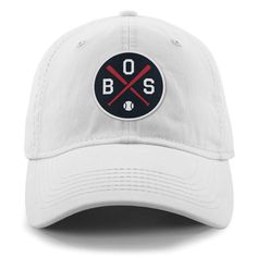 BOS Baseball Dad Hat Let's go Boston! This wicked awesome "Dad Hat" is perfect for your next ballgame or backyard BBQ . Features a printed leatherette patch on the front of a relaxed garment washed hat. But don't let the name fool you, it's not just the dads out there. With an adjustable self fabric strap, it'll fit just about every Chowdahead out there. Grab yours today! Relaxed adult fit Self fabric adjustable back (One Size Fits Most) Curved brim Printed leatherette patch Cotton Curved Bill Dad Hat For Fan Gear, Cotton Dad Hat With Curved Bill For Fan Gear, Cotton Dad Hat With Curved Brim For Fan Gear, Cotton Flat Bill Dad Hat For Sports, Baseball Cap With Logo Patch For Game Day, Game Day Baseball Cap With Logo Patch, Cotton Flat Bill Baseball Cap For Fan Gear, Casual Hats With Logo Patch For Game Day, Casual Game Day Hat With Logo Patch