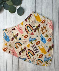 Multicolor Cotton Bandana Gift, Trendy Multicolor Cotton Bandana, Bandana Bibs Diy, Waterproof Bibs, Bandana Style, Adult Bibs, Bandana Styles, Drool Bib, Bandana Bib