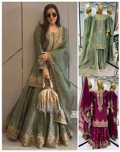 ad eBay - Wedding Punjabi Stitched Sharara Palazzo Salwar Suit Plazzo Kurti Shalwar Kameez - Buy Now, click the link (eBay) Lehenga Kurti Designs Latest, Designer Sharara Suits, Kurti Designs Latest, Palazzo Suit, Sequence Work, Shalwar Kameez, Girly Pictures, Salwar Suit, Top Fabric