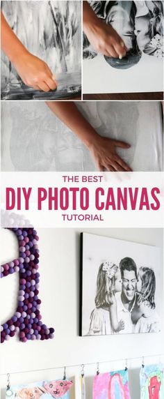 Diy Photo Canvas, Photo Gifts Diy, Canvas Photo Wall, Diy Letters, Canvas Photo Prints, Best Diy