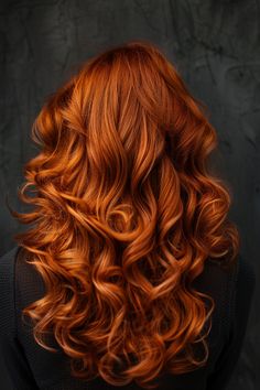 Auburn Copper Hair Color, Copper Hair With Lowlights, Copper Hair Extensions, Orange Copper Hair, Copper Orange Hair, Copper Curls, Bright Copper Hair, Copper Red Hair