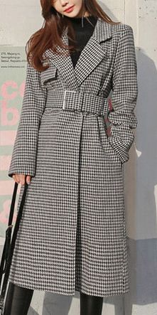 $69.90 - Beautiful Fashion Grey Dashed Very Long Coat (for spring and autumn) with waist belt for elegant women and classy ladies. Good for casual every day wear. Chic Long Coat With Houndstooth Pattern, Chic Gray Business Outerwear, Spring Houndstooth Double-breasted Outerwear, Chic Gray Outerwear For Spring, Spring Long Coat With Houndstooth Pattern, Spring Houndstooth Long Coat, Gray Spring Outerwear For Office, Gray Formal Outerwear For Spring, Chic Houndstooth Outerwear For Spring