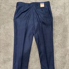 Nice Dress Pants From London Clothier. Never Worn, Tags Still On. Tag Says 32" Inseam, But Had Them Tailored To 29" Inseam. Semi-formal Navy Bottoms With Welt Pockets, Navy Business Pants With Pockets, Business Navy Pants With Pockets, Navy Business Bottoms With Pockets, Semi-formal Blue Dress Pants With Pockets, Navy Semi-formal Trousers, Classic Blue Dress Pants With Pockets, Semi-formal Blue Wide Leg Bottoms, Blue Tapered Leg Bottoms For Semi-formal Occasions