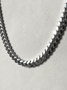 This Miami Cuban Curb Link  Box Chain Necklace is crafted from solid Sterling Silver, with a stylish Rhodium plating for a truly luxurious look. Perfect for men or women, special occasions or for everyday wear, this classic piece will bring a touch of sophistication to any ensemble. Elegant and timeless, it will become a lasting treasure to treasure. Absolutely beautiful Miami Cuban necklace, all crafted from solid sterling silver 925 in sterling silver tone/14k yellow gold tone. Also we have th Classic Cuban Link Necklace As Gift, Silver Cuban Link Necklace With Box Chain, Modern Silver Cuban Link Necklace As Gift, Modern Silver Cuban Link Necklace Gift, Polished Cuban Link Necklace As Gift, Cuban Link Necklace With Polished Finish As Gift, Classic Silver Cuban Link Necklace Gift, Modern Silver Cuban Link Necklace With Box Chain, Gift Cuban Link Necklace With Polished Finish