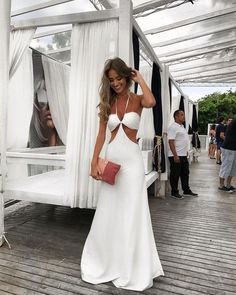 White Prom Dress Long, Sukienki Maksi, Look Hippie Chic, Ely, Fashion 2020, Prom Party Dresses, Look Chic, Prom Dresses Long