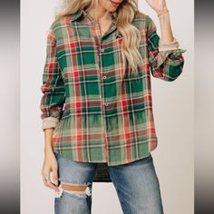 New In Bag Button Up Flannel This Amazing Flannel Shacket Fits Amazing In All The Right Places! Wear Alone Or Layer For Goodness! Can Be Worn Many Different Ways! It’s So Good, You Need It! So Soft And Comfortable To Wear All Day! In Sealed Plastic As It Came. Bundle & Save!!! I Have Lots Of Tops, Bralettes, Cardigans, Dusters, Jeans, Pants, Leggings, Shoes And Kids Clothes To Check Out! Smoke Free Home Green Flannel Shirt With Button Closure For Fall, Green Flannel Shirt With Buttons For Fall, Green Flannel Shirt For Fall, Trendy Plaid Flannel Shirt With Buttons, Trendy Everyday Flannel Shirt With Button Closure, Leggings Shoes, Flannel Shacket, Dusters, Jeans Pants