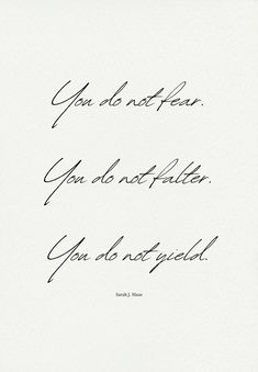 a handwritten note with the words you do not fear, you do not matter