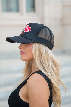 Yeehaw Multi Patch Black Trucker Hat Trucker Hat Approximately 24" around the head Colors may vary from different viewing devices. This Item is final sale Concert Top, Black Trucker Hat, Head Color, Athletic Top, Lounge Shorts, Short Leggings, Country Girl, Skirt Leggings, Jean Leggings