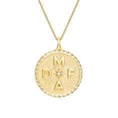 This necklace features a classic medallion pendant that can be customized with your chosen initial, making it a truly personal and meaningful accessory.Crafted with attention to detail, you can select from a range of premium metals, including S925 Silver, 10K Gold, 14K Gold, 18K Gold, or Platinum, and choose your preferred metal color: White and Yellow Gold. This versatility ensures that your necklace perfectly matches your individual taste.Whether it's a gift for yourself or a loved one, the Pe Yellow Gold Coin Necklace With Initial Pendant, Luxury 14k Gold Medallion Necklace, Luxury Tarnish Resistant Medallion Necklace, Luxury Medallion Necklace With Coin Pendant, Luxury Engraved Medallion Pendant Necklace, Luxury Tarnish-resistant Medallion Necklace, Luxury Yellow Gold Monogram Initial Necklace, Luxury Yellow Gold Medallion Necklace, Luxury Tarnish Resistant Medallion Coin Necklace