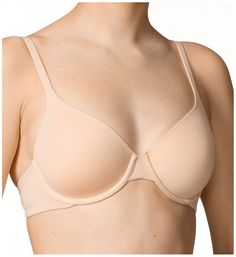 Enjoy the sensation of comfort and support in this classic everyday bra. Features seamless underwire cups with light padding for the perfect shape. Contour/t-shirt cups have underwires and light padding. Center panel - standard triangle is arched for more comfort if you have a high tummy. 2-ply sides and back have sewn-on elastic edges for a custom fit. Elastic straps adjust in the back with silvertone metal hardware. Back coated metal hook-and-eye closure, see Fitter's Comments below for hook c Classic Full Coverage Padded Bra, Classic Full Coverage Bra With Padded Cups, Classic Seamless Bra, Classic Seamless Solid Bra, Classic Seamless Solid Color Bra, Classic Padded Bra, Classic Full Cup Bra With Built-in Support, Classic Push-up Bra, Elegant Full Coverage Bra With Light Support