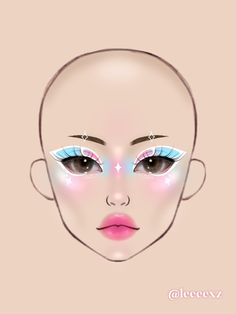 Steven Universe Inspired Makeup, Trans Makeup Looks, Trans Eyeshadow, Pride Makeup Trans, Trans Flag Makeup, Trans Pride Makeup, Pride Flag Makeup, Trans Makeup, Bright Eye Makeup