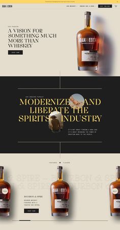 the website is designed to look like it has an ad for whiskys and spirits