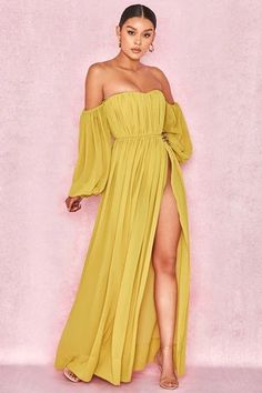 /collections/dresses Canary Yellow Dress, Long Sleeve Chiffon Maxi Dress, Yellow Long Dress, Max Dress, Split Long Dress, Mini Sundress, Long Dress Casual, Full Length Dress, Canary Yellow