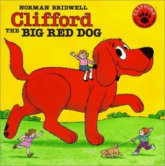 an old children's book with the title cliffford and the big red dog