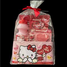 a hello kitty gift set in a plastic bag