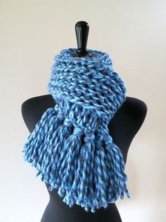 I knitted this scarf from soft chunky acrylic yarn in a beautiful blue gray color palette. Soft and thick, snuggly and warm, it may look bulky but it is very lightweight and feels great to the skin. Measurements: Length: approx. 56" (142cm) with tassels Width: approx. 5 " (13cm) unstretched Don't forget to check out my other items! There are many more in my shop -- http://knitsomestudio.etsy.com Copyright © 2024, Knitsome, LLC Blue Gray Color Palette, Light Dark Blue, Scarf With Tassels, Blue Gray Color, Grey Color Palette, Chunky Scarves, Dark Blue Grey, Blue Scarf, Warm Scarf