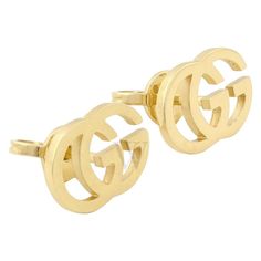 Gucci Ladies Earrings. SKU: YBD094074002. Color: Yellow. Metal Type: Gold. Metal Stamp: 18k. Gem stone type: None. Earrings style: 2 Band. Gucci Icon GG Tissue Stud Earrings. Gucci Jewelry, Enamel Ring, Gem Stone, Heart Bracelet, Watches Jewelry, Black Enamel, Metal Stamping, Free Jewelry, Luxury Jewelry