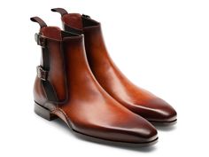 The Grant is a sophisticated Chelsea boot with a double monk strap buckle closure over the elastic gore and an elongated, tapered toe. It features our signature double Artesano sole, where the sole is wrapped onto the upper on both the inner and outer arch and hand-stitched by our master artisans. In addition, the Grant’s sole features a rubber island for improved traction and durability. Formal Chelsea Boots With Buckle Closure And Round Toe, Formal Chelsea Ankle Boots With Buckle, Formal Chelsea Ankle Boots With Buckle Closure, Formal Chelsea Boots With Buckle Closure, Leather Chelsea Boots With Buckle For Formal Occasions, Formal Leather Chelsea Boots With Buckle Closure, Double Monk Strap, Leather Boot Shoes, Chelsea Boot