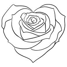 the outline of a rose is shown