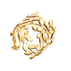 With beautifully sculpted leaves in 18k gold, Paloma honors the olive branch, a symbol of peace and abundance. Band ring in 18k gold. Original designs by Paloma Picasso. Paloma Picasso’s creations artfully combine timeless sophistication with bold style. Joining Tiffany in 1980, her love of strong shapes and exuberant color, both in her work and in her life, has made her an acclaimed designer and fashion icon.Details:Brand: Tiffany & CoStyle Pattern: Olive Leaf BranchMetal Purity: 18k Yellow Gol Gold Formal Rings With Nature-inspired Style, Gold Nature-inspired Rings For Formal Occasions, The Olive Branch, Symbol Of Peace, Paloma Picasso, Olive Leaf, Gold Band Ring, Olive Branch, Paloma