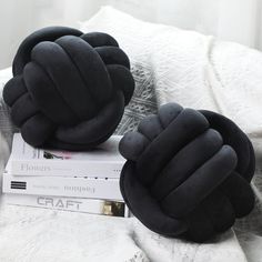 PRICES MAY VARY. Set Included: one set has 2 knot pillows in the package, they are both black, and the size is about 10.63 inches/ 27 cm, the pillows are soft, suitable for holding, 2 pillows allow you to use interchangeably Soft Material: the knot ball pillow is made of soft plush fabric filled with cotton to offer you and your family comfortable feeling every single time you hold this plush knot ball pillow in your arms, 2 pillows allow you to use interchangeably; Since these round ball pillow Plush Aesthetic, Knot Ball, Black Room Decor, Black Living Room Decor, Black Living Room, Knot Pillow, Round Throw Pillows, Black Room, Black Pillows