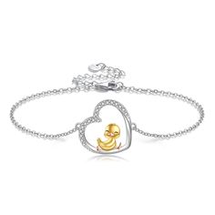 PRICES MAY VARY. Design: Adorable duck sits snugly on the heart, beautiful design, small and exquisite,cute duck bracelet for women, animal lovers, and etc. Material: Duck bracelet, made of high quality 925 sterling silver with zircon. It is lead-free, nickel-free, hypoallergenic and highly polished. It is suitable for long-term wear and does not contain any allergic ingredients. Size:The duck bracelet size is 0.64*0.76 inch,silver chain length 7+2 inches(Adjustable). Packaging:1 x duck bracelet Duck Bracelet, Duck Necklace, Congratulation Graduation, Animal Bracelet, Bracelet Cute, Jewellery Gifts, Sterling Pendant, Pendant Bracelet, Animal Jewelry