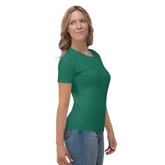 Get to know your new favorite tee—it's super smooth, super comfortable, and made from a cotton touch polyester jersey that won't fade after washing. • 95% polyester, 5% elastane (fabric composition may vary by 1%) • Premium knit mid-weight jersey • Four-way stretch fabric that stretches and recovers on the cross and lengthwise grains • Regular fit Basic Solid T-shirt With Snug Fit, Solid Color Snug Fit Crew Neck T-shirt, Moisture-wicking Snug Fit Short Sleeve T-shirt, Fitted Solid Color Moisture-wicking T-shirt, Fitted Moisture-wicking Solid T-shirt, Fitted Solid Moisture-wicking T-shirt, Moisture-wicking Fitted Solid T-shirt, Stretch Short Sleeve T-shirt With Sublimation Print, Basic Comfortable Crew Neck T-shirt