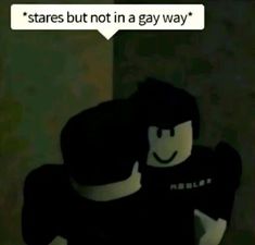 two people hugging each other in front of a wall with the caption stars but not in a gay way