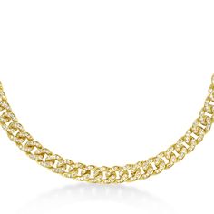 Style Number - AZ15296
This Miami Cuban chain necklace is styled in 14K yellow gold and is accented with 9.00ct diamonds of SI1-SI2 clarity and G-H color. The necklace secures with a secure lobster lock clasp. The diamonds go all around this chain necklace that can be worn by men and women. Stack it with similar necklaces and match it with our various selection of chain bracelets Luxury 22k Gold Link Chain Necklace, Luxury Gold Plated Cuban Link Necklace In Yellow Gold, Cuban Chain Necklace, Miami Cuban, Chain Bracelets, Cuban Chain, Chain Bracelet, Diamond Necklace, Miami