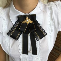 Black bow brooch tie for women. Black Brooch With Decorative Bow Gift, Black Brooch With Decorative Bow As Gift, Elegant Black Brooches For Black Tie Events, Black Ribbon Brooches For Gift, Elegant Black Brooches For Black Tie Occasions, Black Ribbon Brooches As Gift, Gift Bow Brooch, Black Bow Tie Brooches For Wedding, Black Bow Tie Brooch For Wedding