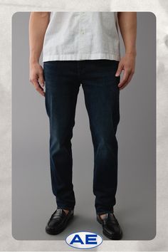 AirFlex+/Authentic denim look with lightweight flexibility and comfort you have to feel to believe./High stretch level that keeps its shape/Dark wash Dark Wash Relaxed Fit Cotton Flare Jeans, Dark Wash Non-stretch Tapered Jeans, Dark Wash Bootcut Jeans, Aerie Bras, Pre-washed Dark Wash Cotton Jeans, White Jeans Men, Athletic Fit Jeans, Dream Jeans, Pre-washed Indigo Cotton Jeans