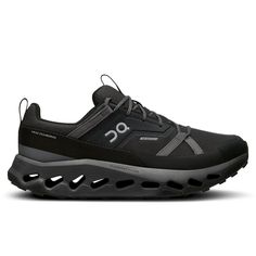 the on cloud running shoe in black and grey