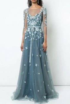 Peacock Blue Dress, Pretty And Powerful, Coral Gown, Blue Flower Dress, Tea Gown, Column Gown, Tulle Gown, Stunning Gowns, Modern Dress